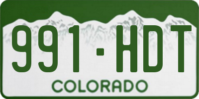 CO license plate 991HDT