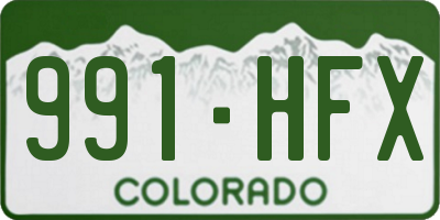 CO license plate 991HFX