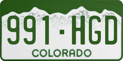 CO license plate 991HGD