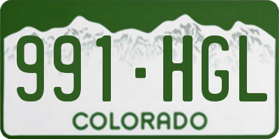 CO license plate 991HGL