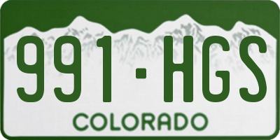 CO license plate 991HGS