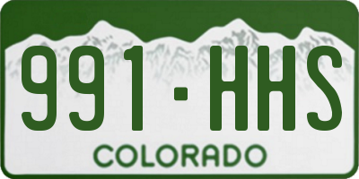 CO license plate 991HHS