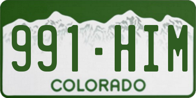 CO license plate 991HIM