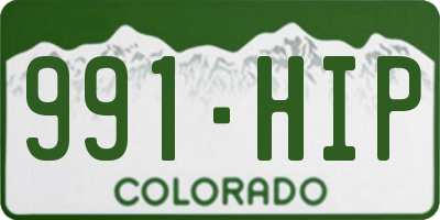 CO license plate 991HIP
