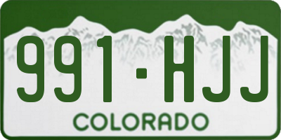CO license plate 991HJJ