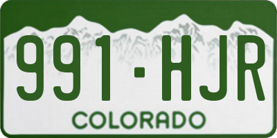 CO license plate 991HJR