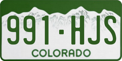 CO license plate 991HJS