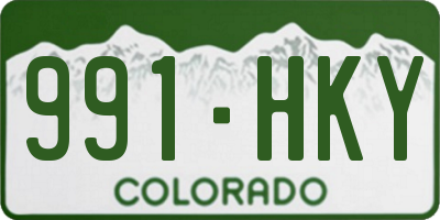 CO license plate 991HKY