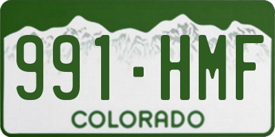 CO license plate 991HMF