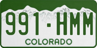 CO license plate 991HMM