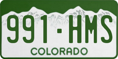 CO license plate 991HMS
