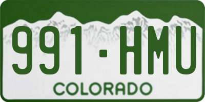 CO license plate 991HMU