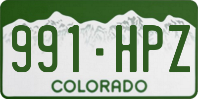 CO license plate 991HPZ