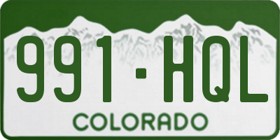 CO license plate 991HQL