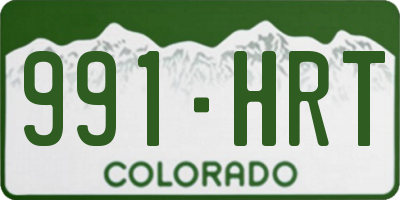 CO license plate 991HRT