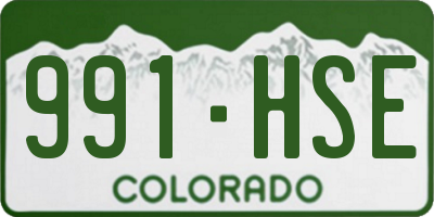 CO license plate 991HSE