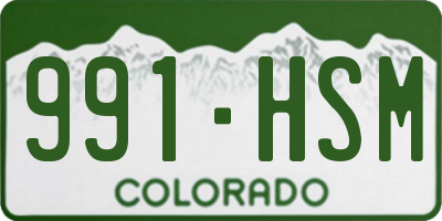 CO license plate 991HSM