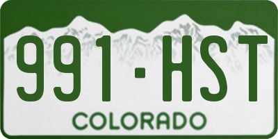CO license plate 991HST
