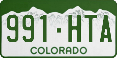CO license plate 991HTA