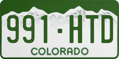 CO license plate 991HTD