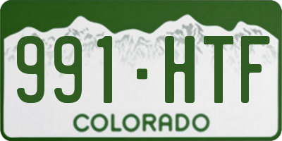 CO license plate 991HTF