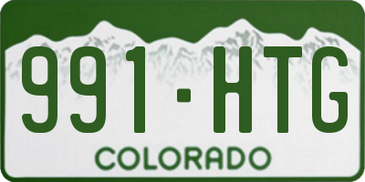 CO license plate 991HTG