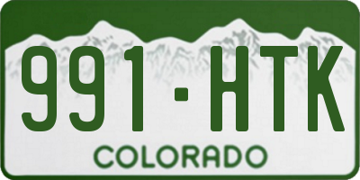CO license plate 991HTK