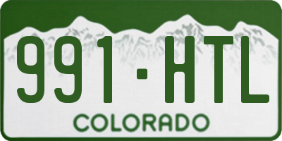 CO license plate 991HTL