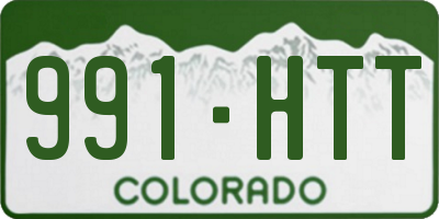 CO license plate 991HTT