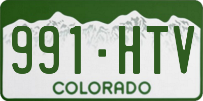 CO license plate 991HTV