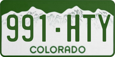 CO license plate 991HTY