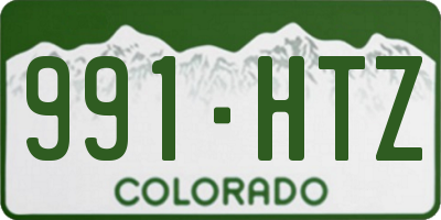 CO license plate 991HTZ