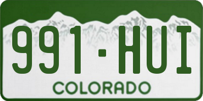 CO license plate 991HUI
