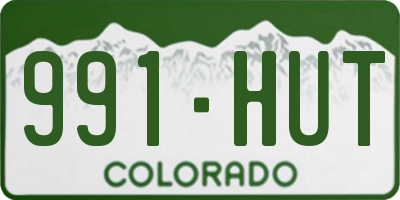 CO license plate 991HUT