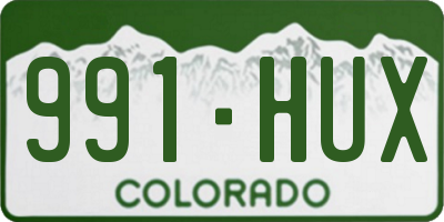 CO license plate 991HUX