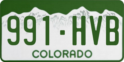 CO license plate 991HVB