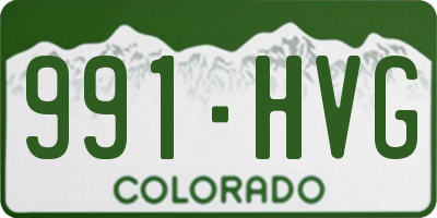 CO license plate 991HVG