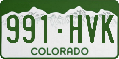 CO license plate 991HVK