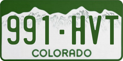 CO license plate 991HVT