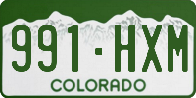 CO license plate 991HXM