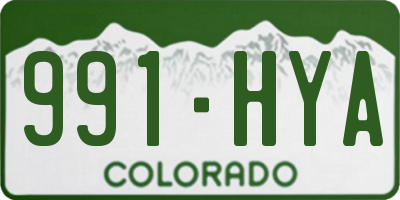 CO license plate 991HYA