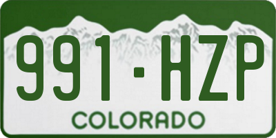 CO license plate 991HZP