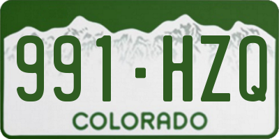 CO license plate 991HZQ