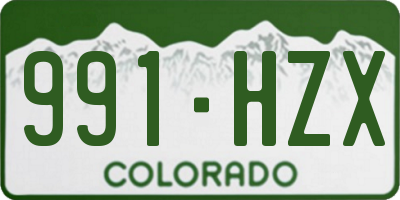 CO license plate 991HZX