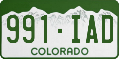 CO license plate 991IAD