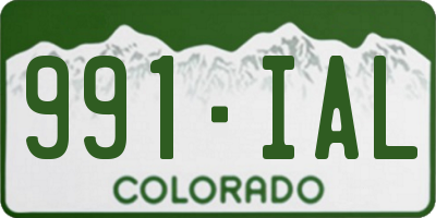 CO license plate 991IAL