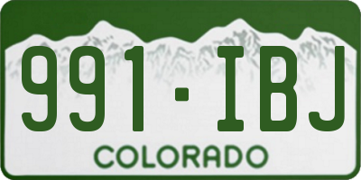 CO license plate 991IBJ