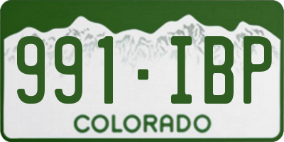 CO license plate 991IBP
