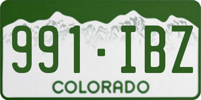 CO license plate 991IBZ