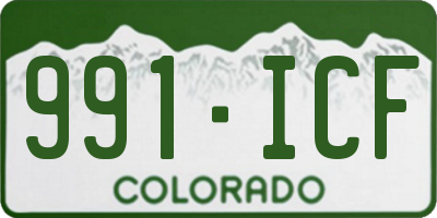CO license plate 991ICF